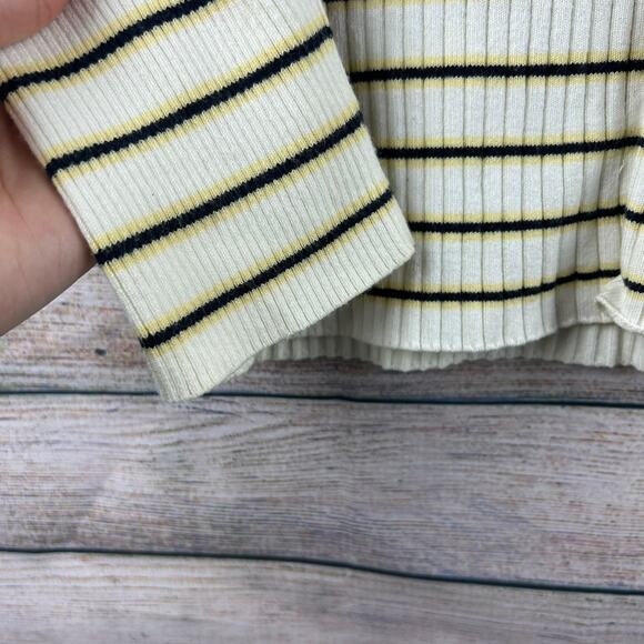 Vintage Y2K Faded Glory Yellow Striped Henley – Long Sleeve, Size Small - Picture 6 of 7